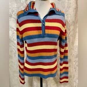 No Boundaries Multi Colored Striped Sweater